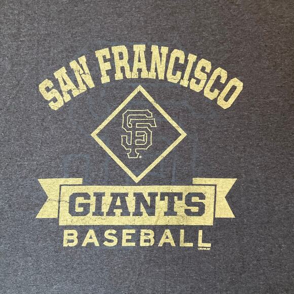 Genuine Merchandise Men Short Sleeve Tee, L,Gray,San Francisco Giants Basketball - Picture 5 of 8